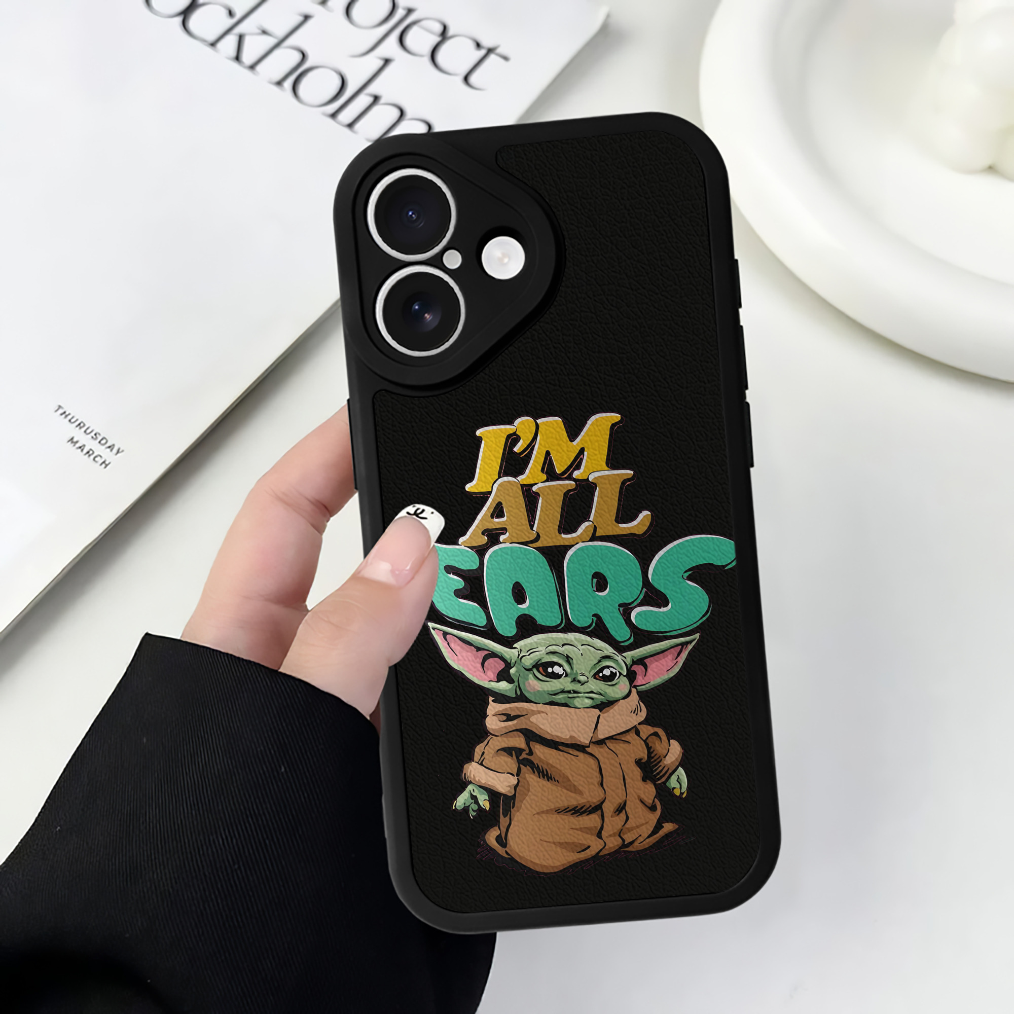 （画像用） スター・ウォーズ Star Wars 【iPhone 16シリーズ対応】シリコンスマホケース（レザー調） 材質：シリコン